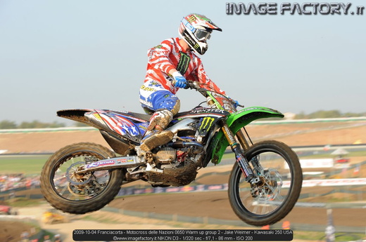 2009-10-04 Franciacorta - Motocross delle Nazioni 0650 Warm up group 2 - Jake Weimer - Kawasaki 250 USA